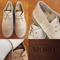 Scarpa personalizzata derby juta e beige